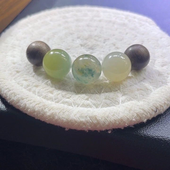 翡翠未镶嵌手链缅甸天然翡翠A货散珠一组打包卡13.5