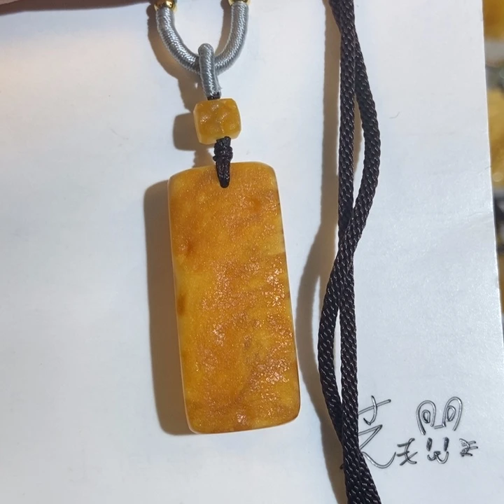 定制琥珀未镶嵌琥珀蜜蜡吊坠项链
