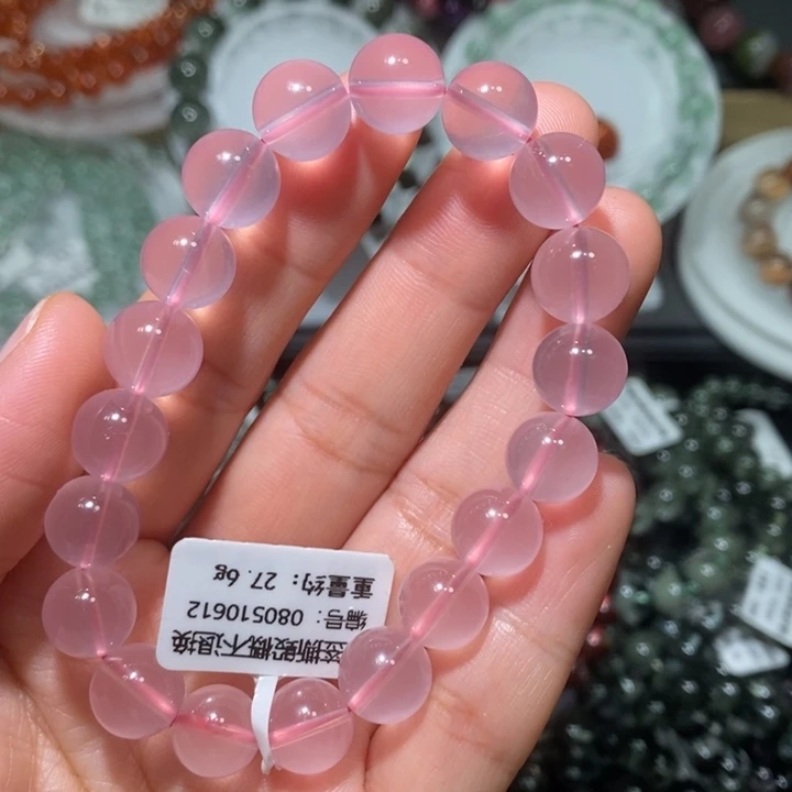手链未镶嵌水晶粉水晶手链