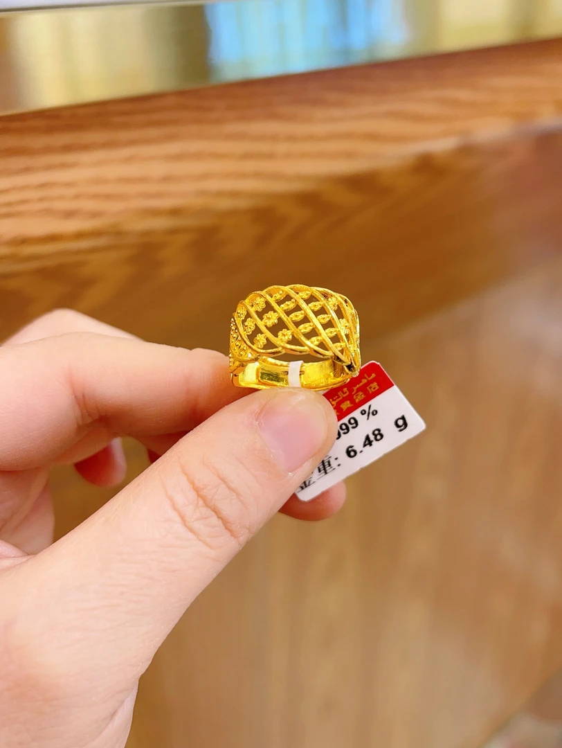 足金戒指6.48克（740/克）实心 活口