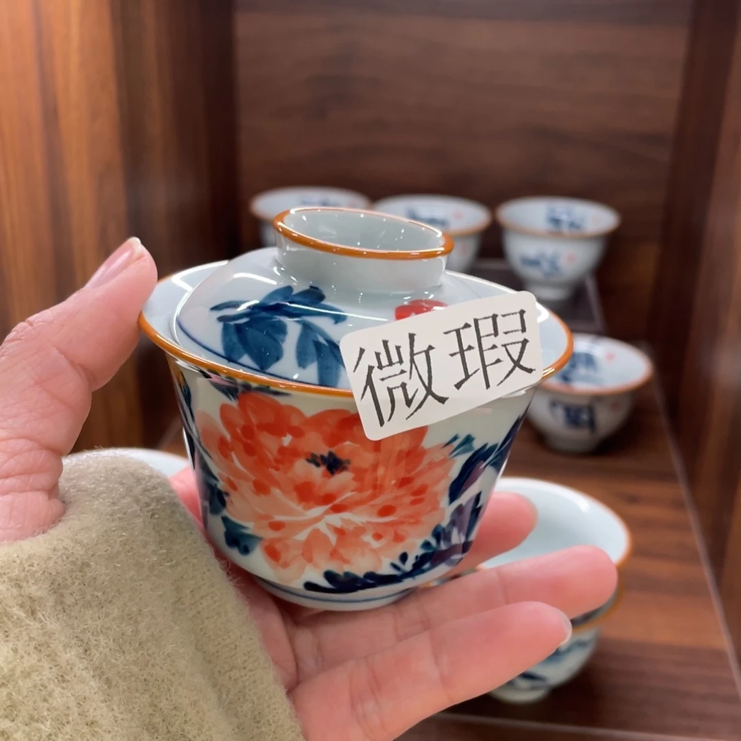 微瑕釉下彩纯手绘