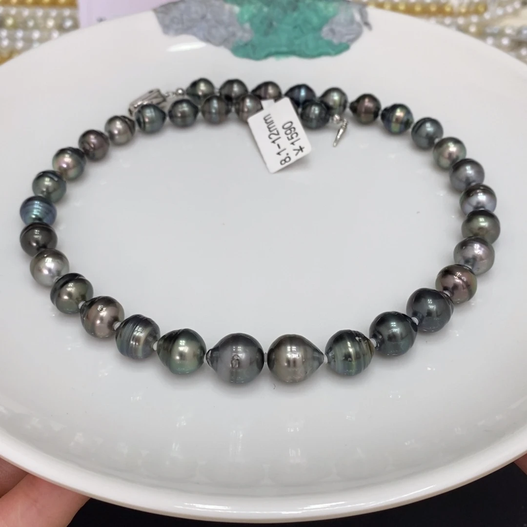 海水珍珠颈饰未镶嵌抹***哒大溪地项链8.1-12 潘