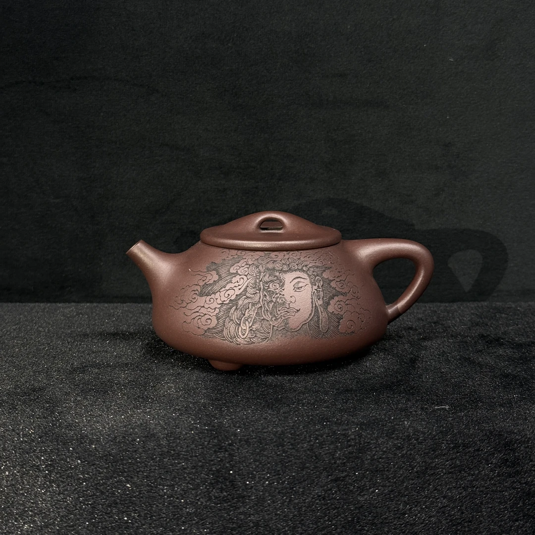 41/GSC106/顾士超/紫砂壶景舟石瓢/茄皮紫