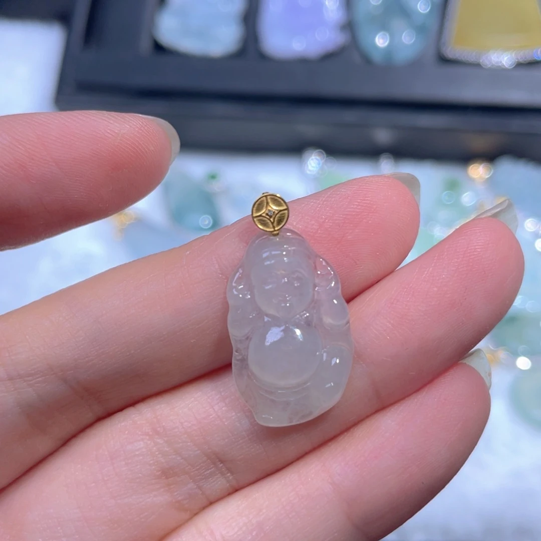 翡翠18K金镶嵌颈饰翡翠