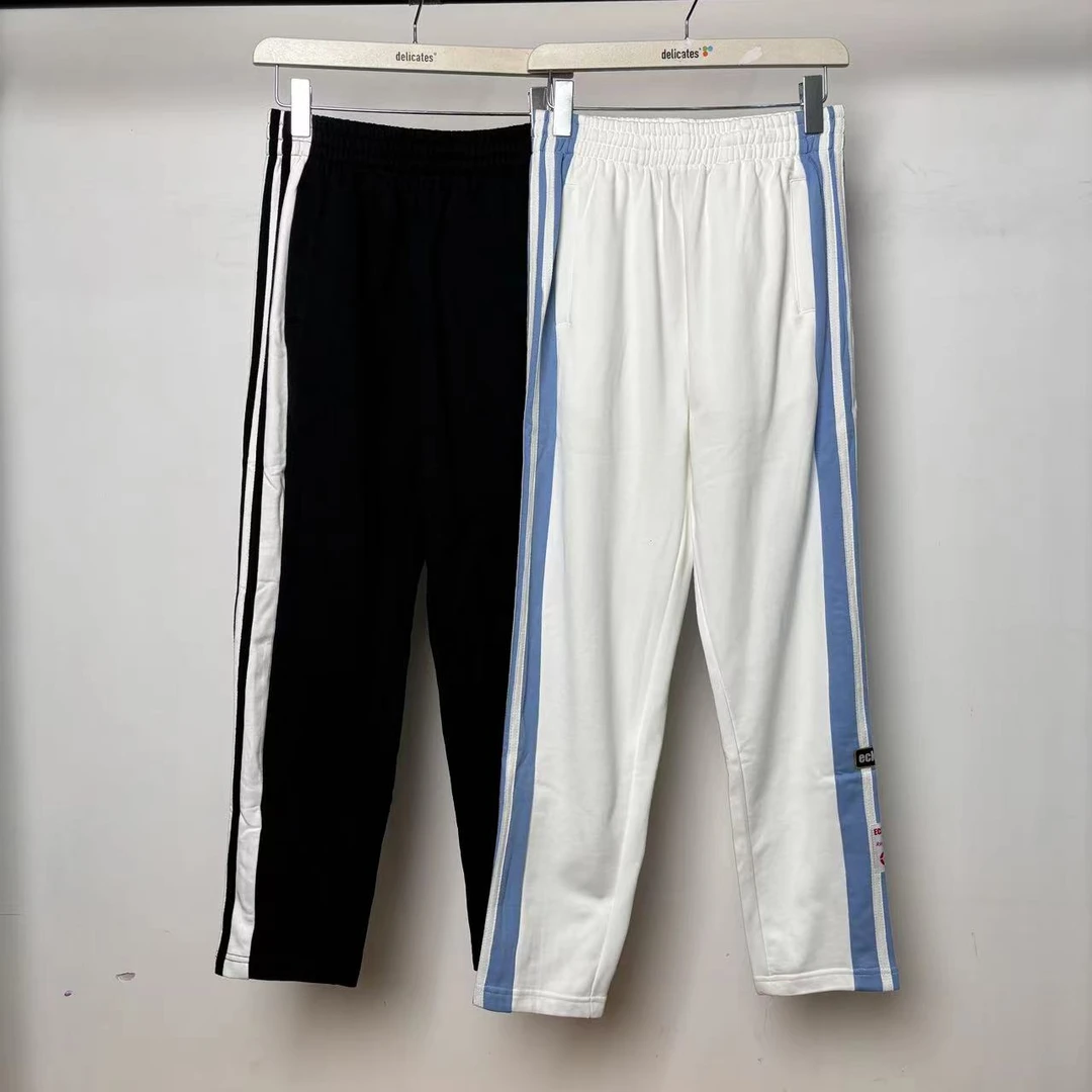 I-2【EC】夏季男款两色拼接织带小直筒休闲长裤  UR002