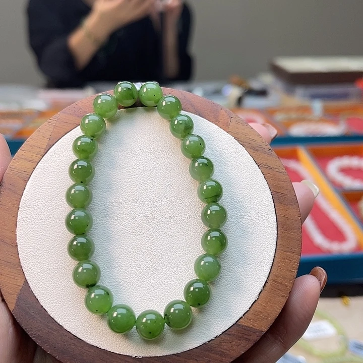 和田玉未镶嵌手串H10卡8 多样性发一