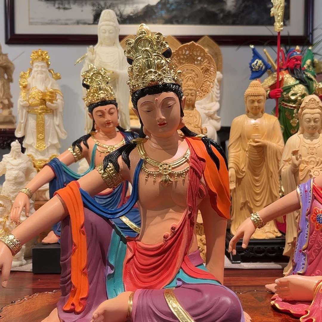 家***家木象牙果彩绘观音30八彩