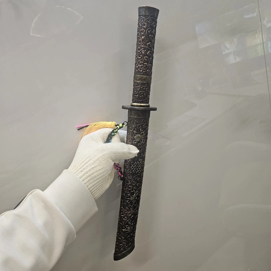 关刀藏刀水果刀紫铜材质家用户外收藏把玩摆放