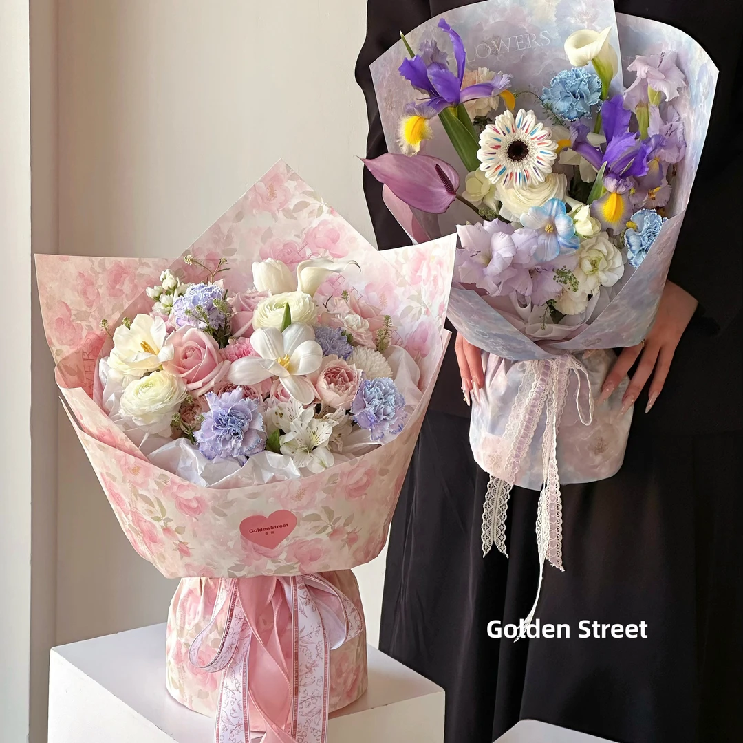 梦园花圃鲜花包装纸花卉加厚风华纸手工礼品diy花店资材