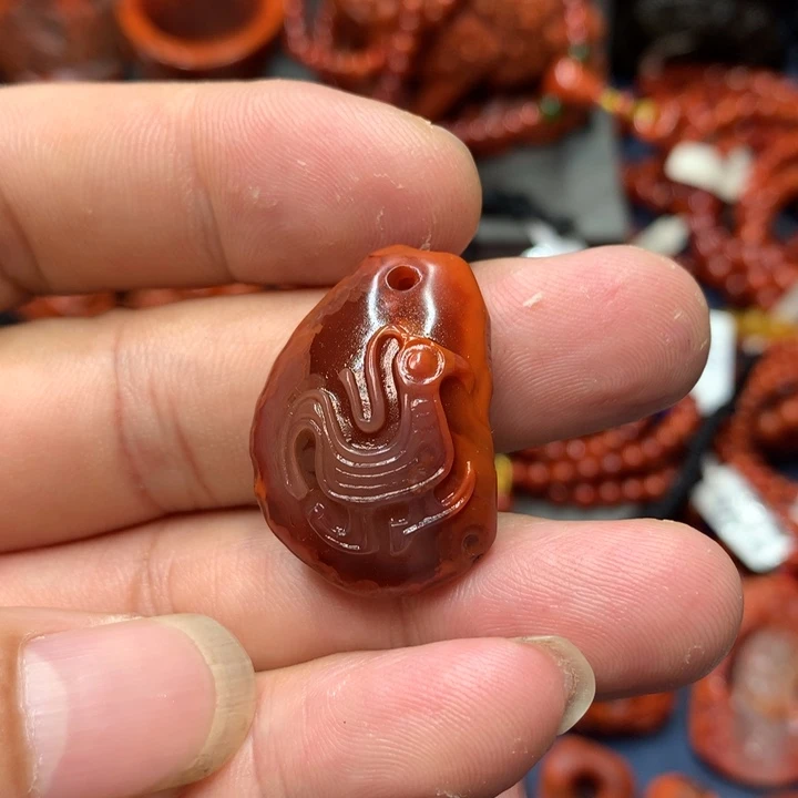 南红玛瑙未镶嵌吊坠(不含链)