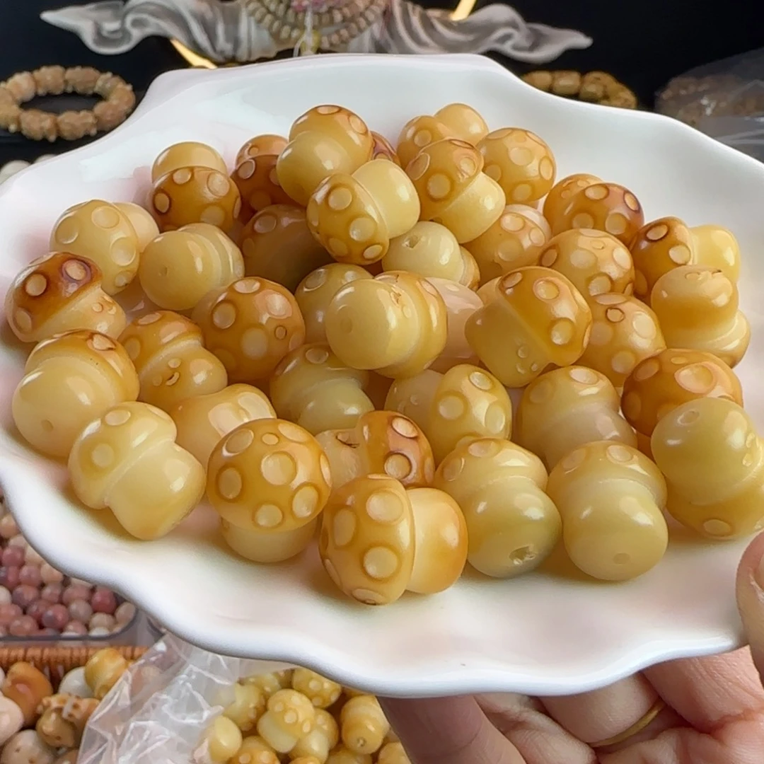 菩提根/象牙果手串瑕疵卡17蘑菇20颗（2单宠5颗）有裂