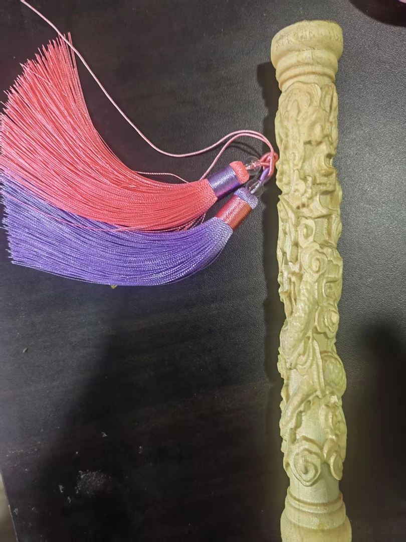 天然木料盘龙柱立体整木雕刻细节精致显气势有份量定制