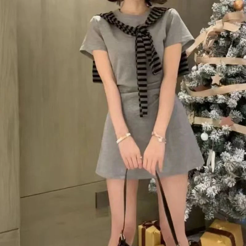 霏儿家大码女装「自由假期」夏季舒适感掐腰显瘦减龄披肩连衣裙760
