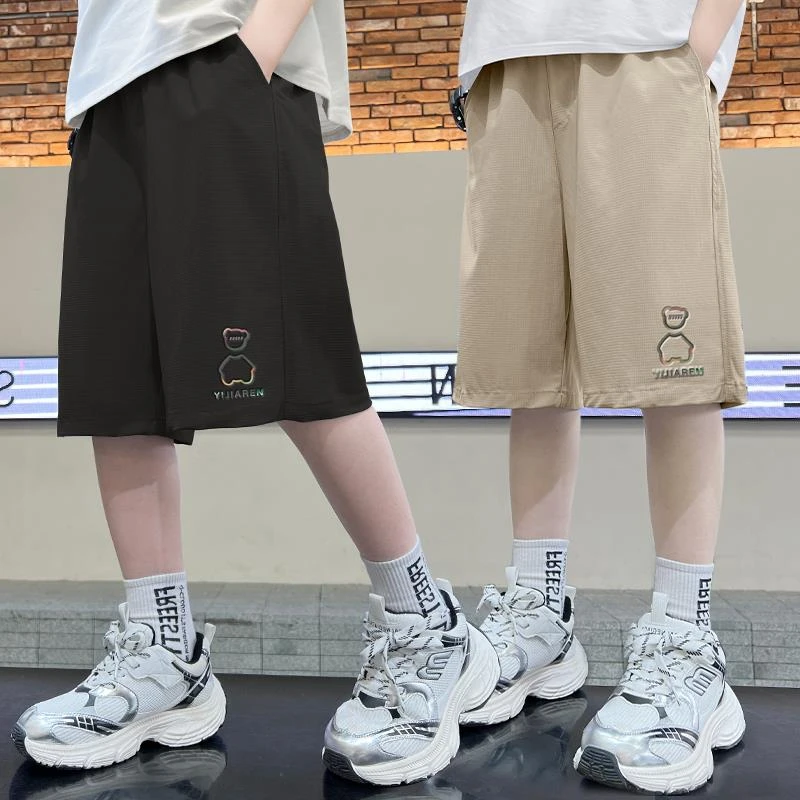 FAVMARTHA男童冰丝运动短裤夏季薄款2025新款大儿童夏天速干五分