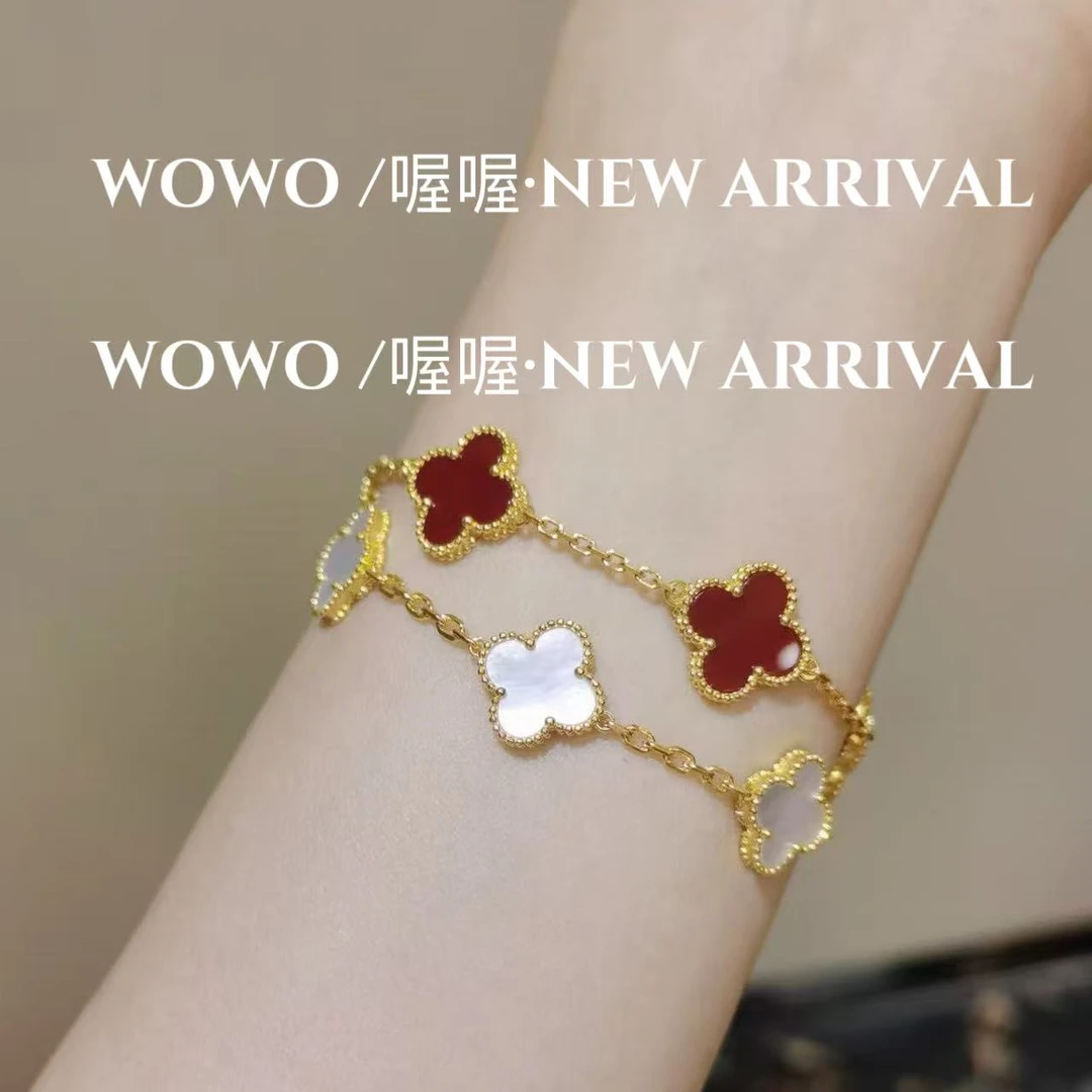 合金手链 【明天见专属】W0W0高定版本15mm幸运花“有钱花”手链S1045