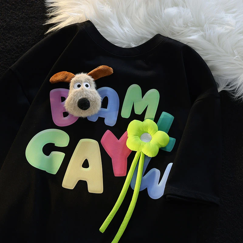 幻城雨专属韩系可爱卡通潮牌短袖t恤女夏季新款小众纯棉ins上衣