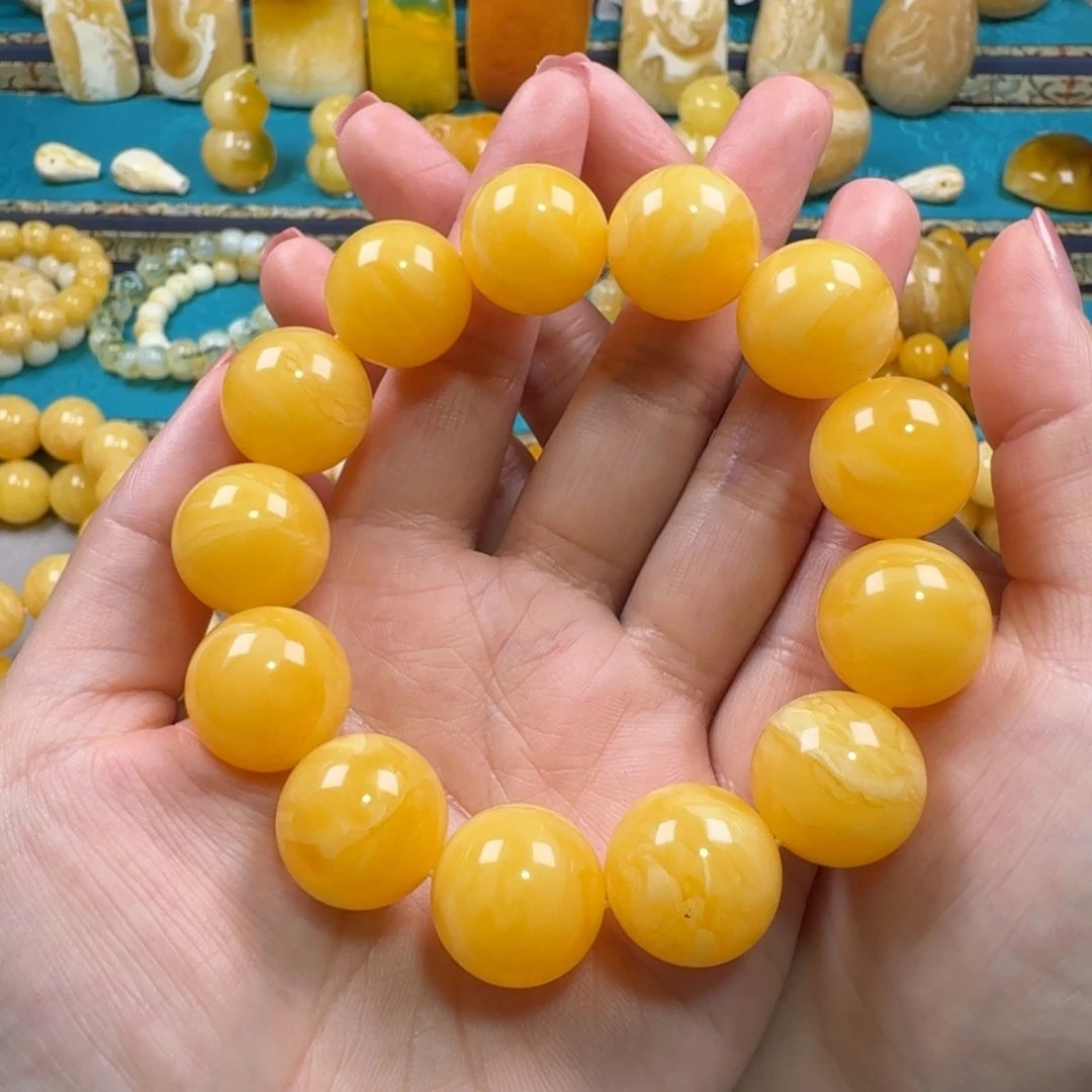 琥珀未镶嵌手链同料