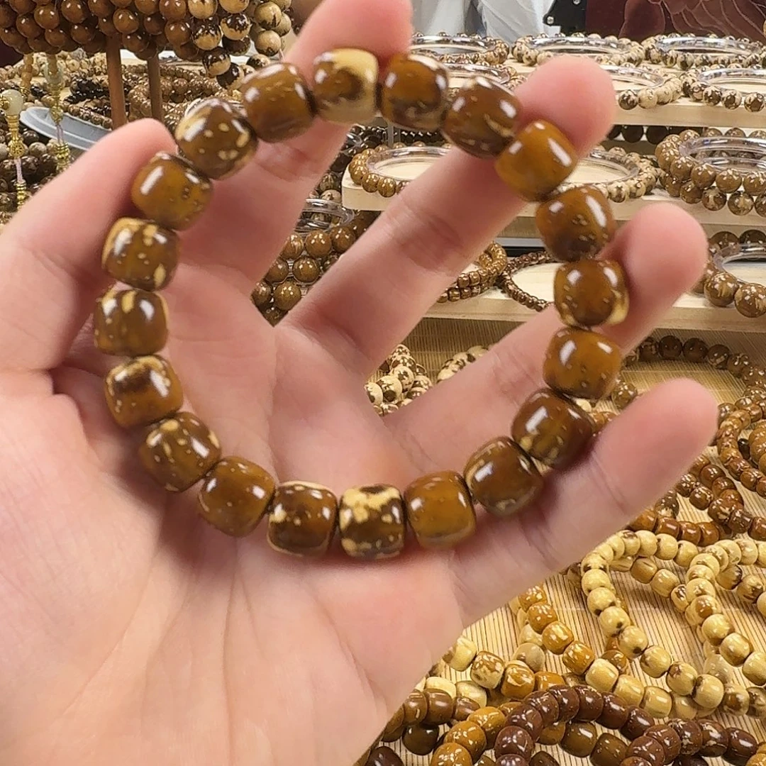 手串紫金鼠实心花皮微瑕