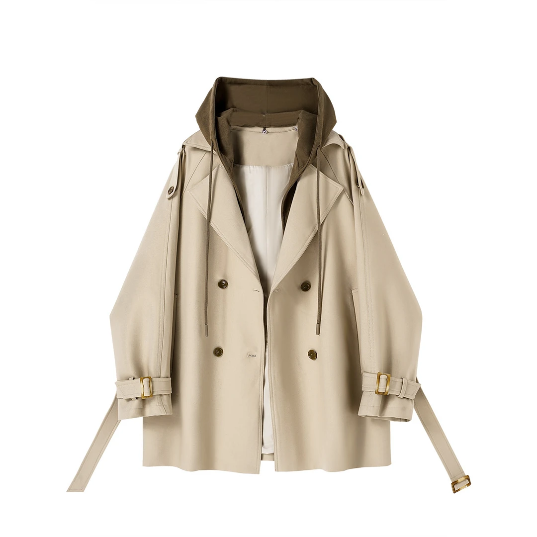 秋冬季节外套风衣卡其色好看