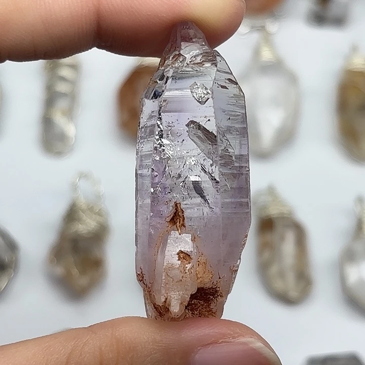 未镶嵌颈饰水晶冰雪紫闪51mm+