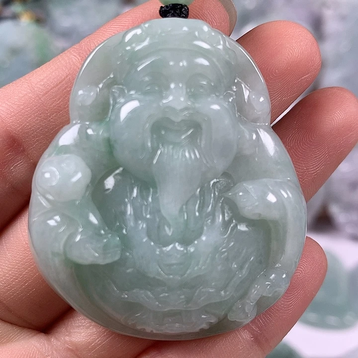 颈饰未镶嵌翡翠立体财神爷福利卡厚10+