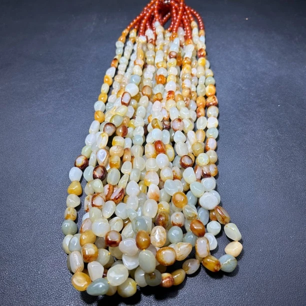 新疆和田玉项链 洒金皮 和田玉 基地质检 拍一发一多样性发货