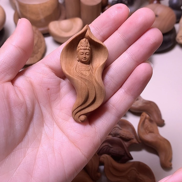 檀香木无事牌檀香一叶关姐姐