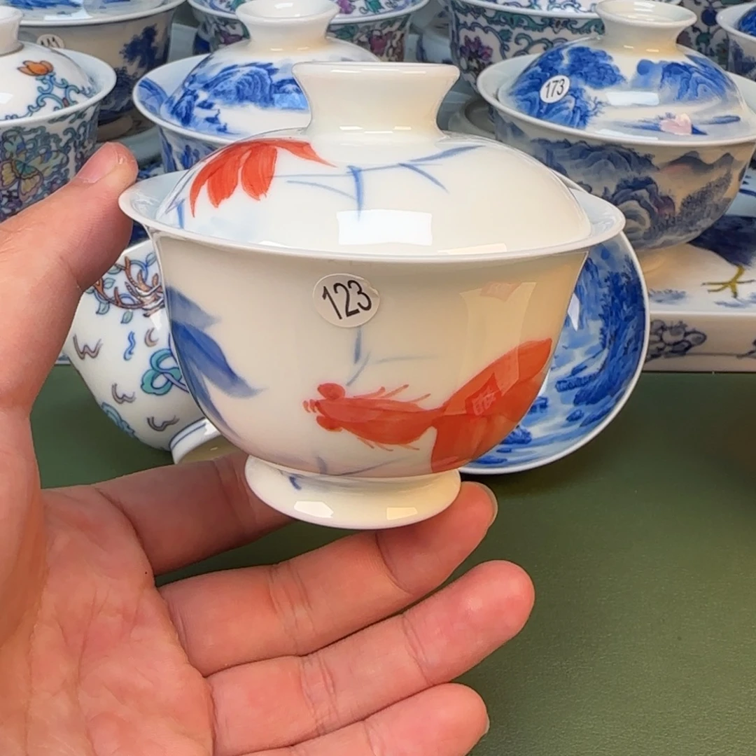 彦祖纯手工手绘茶具123