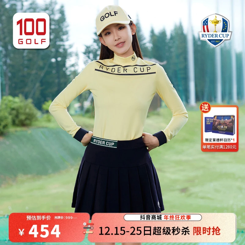 RYDER CUP莱德杯高尔夫服装女士长袖打底衫秋季高领T恤RF222PC050