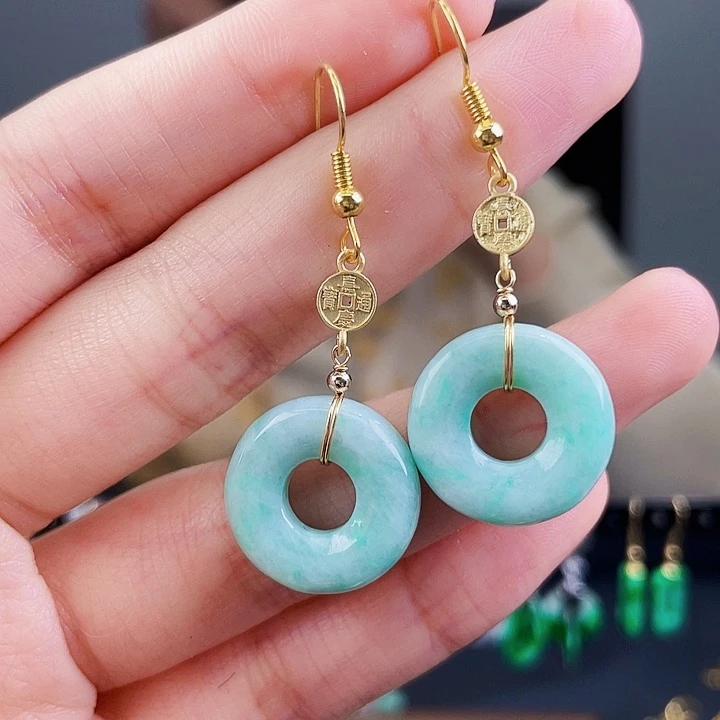 翡翠耳饰未镶嵌饰品