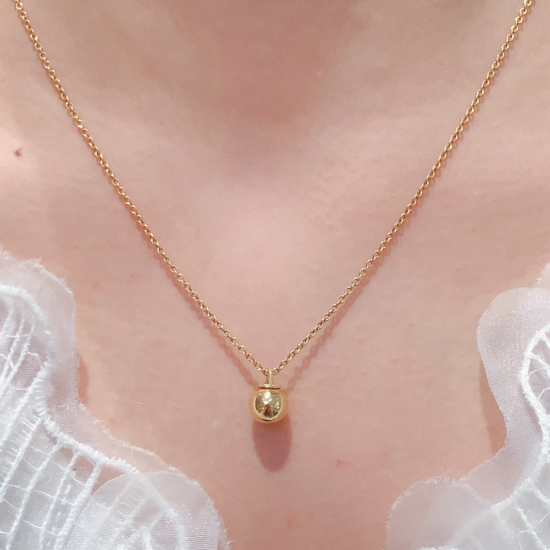 99新 Tiffany & Co./蒂芙尼 99新  金珠项链 18k玫瑰金/45cm  DX