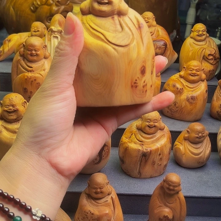 柏木太行崖柏手把件
