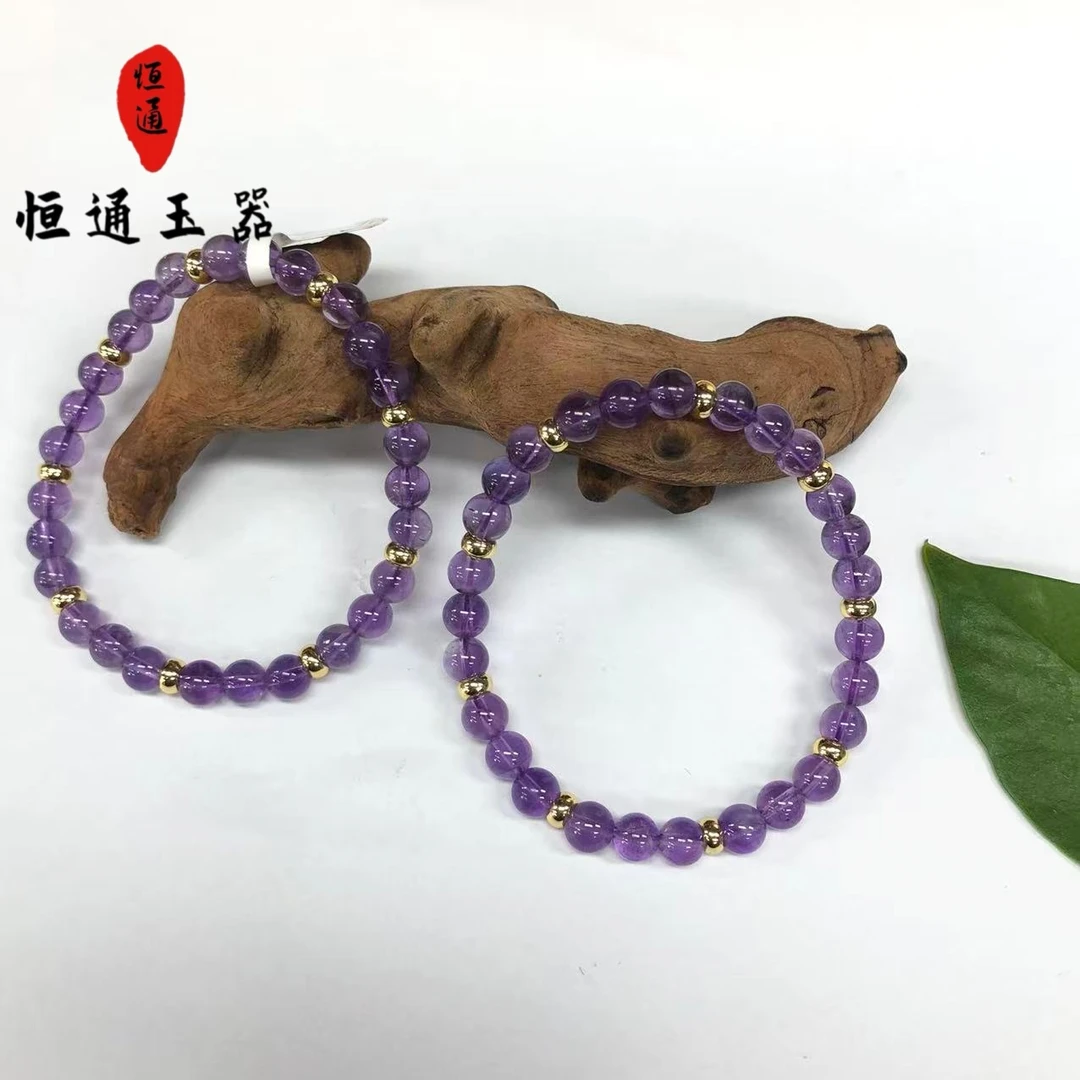 【恒通严选】紫水晶设计款手串多样性发一规格约6mm-y 1-68