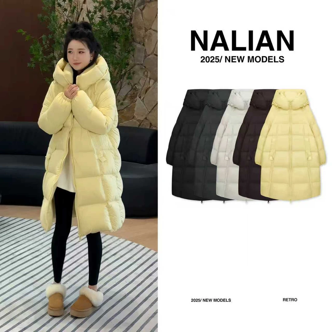 RD88201#【南极大企鹅】欧货中长款后背设计感羽绒服外套88201