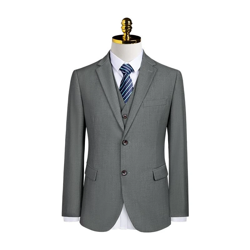 FABLESMODA/斯茂达英伦风西服男套装3件套结婚商务职业大码休闲