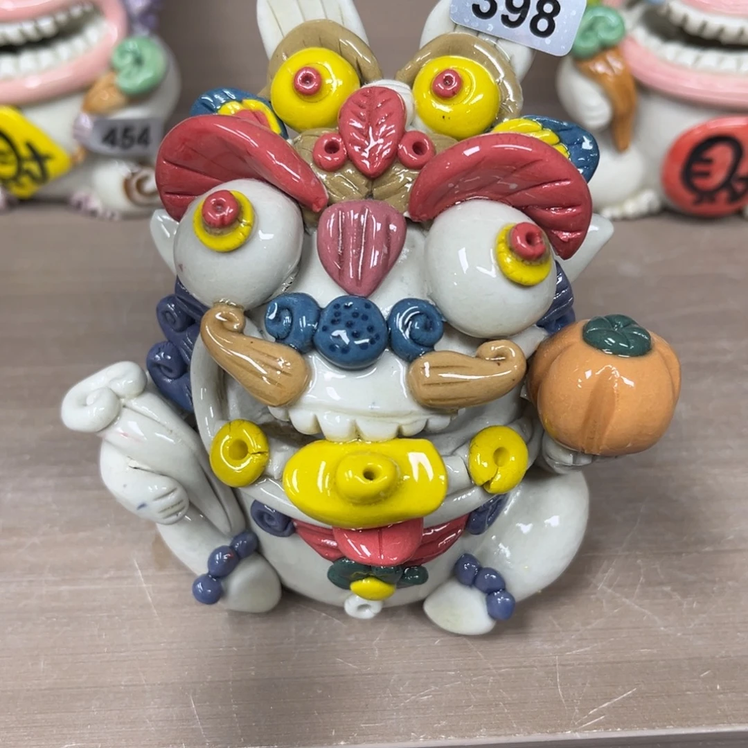 摆件纯手工抽象陶瓷摆件398