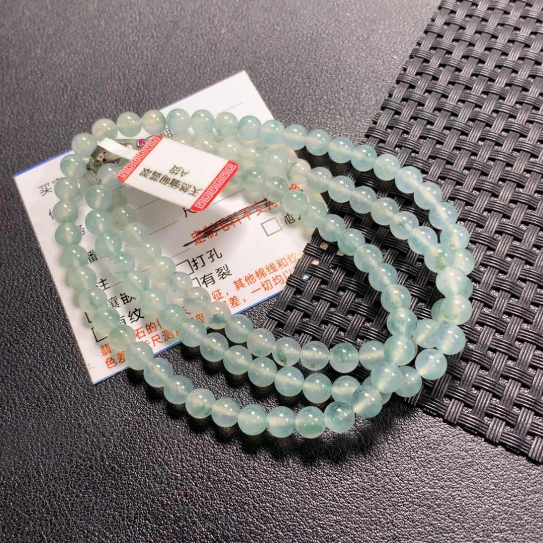 翡翠未镶嵌颈饰项链