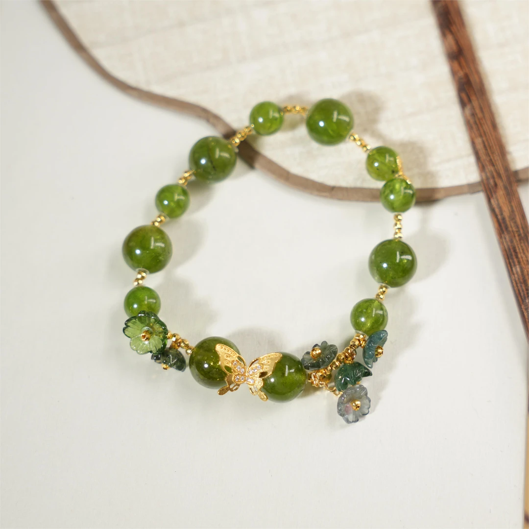 青柠-碧玺18K金手串