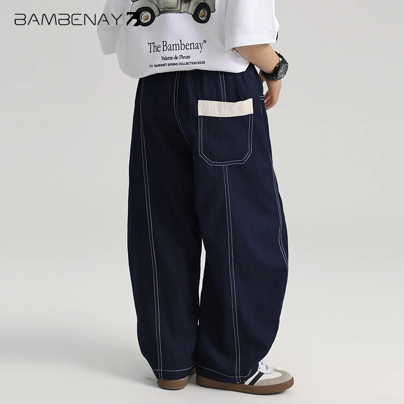 现货 班贝纳【超薄冰丝软牛仔】抖抖裤速干长裤2025夏款中大童G5951