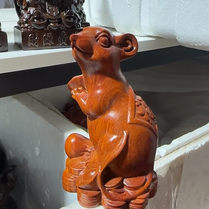 木花梨木15钱币鼠一只