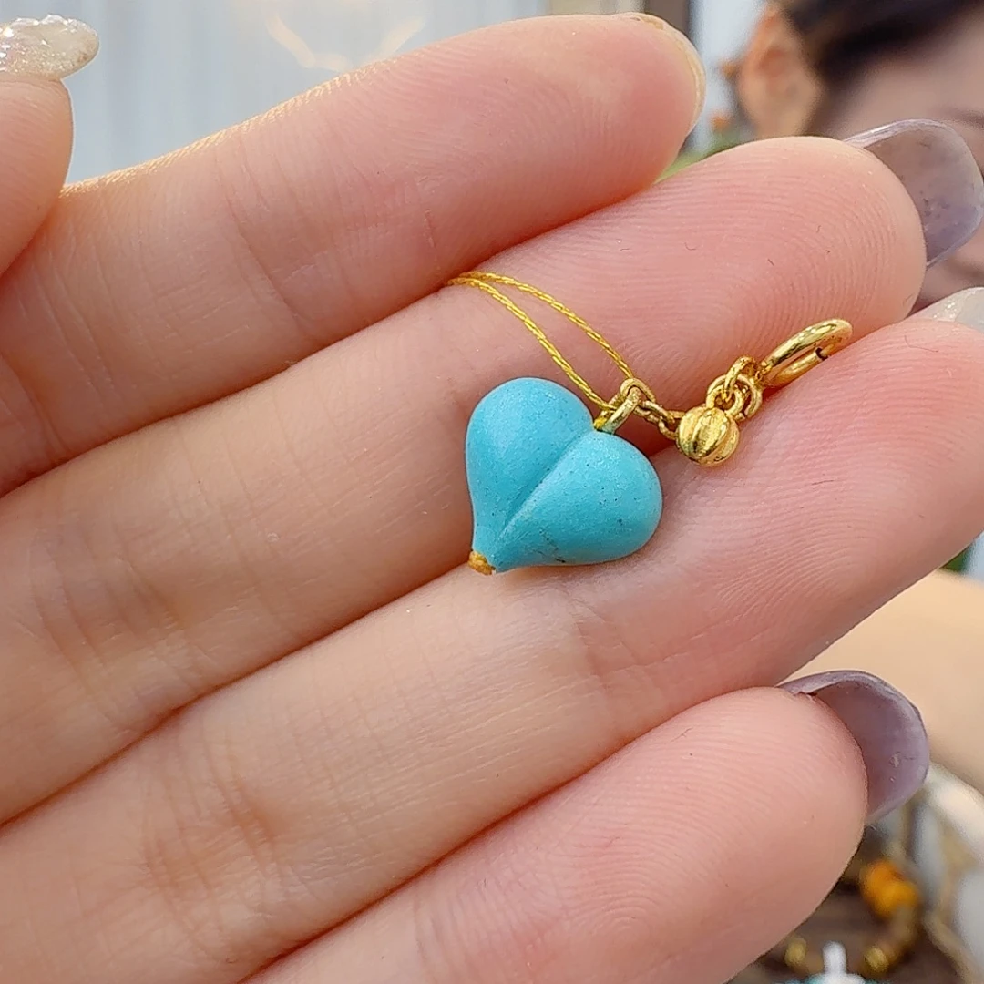 绿松石18K金镶嵌珠宝奇石