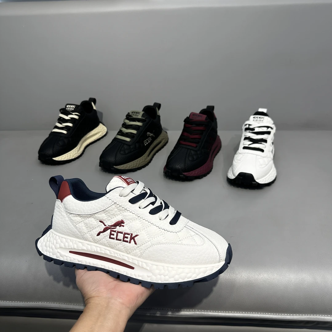 秋冬新款男士系带软底软面防滑舒适时尚潮流运动休闲阿甘鞋