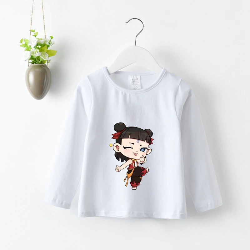 儿童夏装哪吒棉短袖T恤新款童装印花潮流男女童上衣体恤