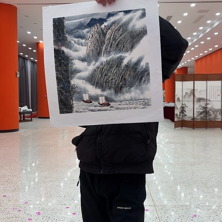 国画吴颖老先生国际展览原作