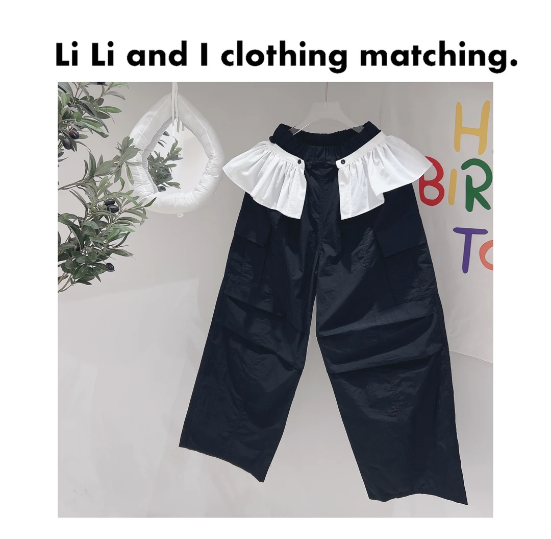 Li Li and I 「韩里韩气」降落伞裤子慵懒松弛东大门小众时髦显瘦