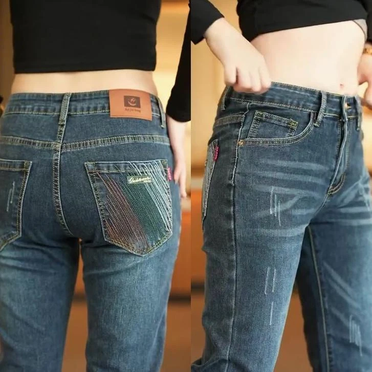 2025秋季新款牛仔裤男士潮流百搭修身小直筒裤水洗休闲舒适长裤子