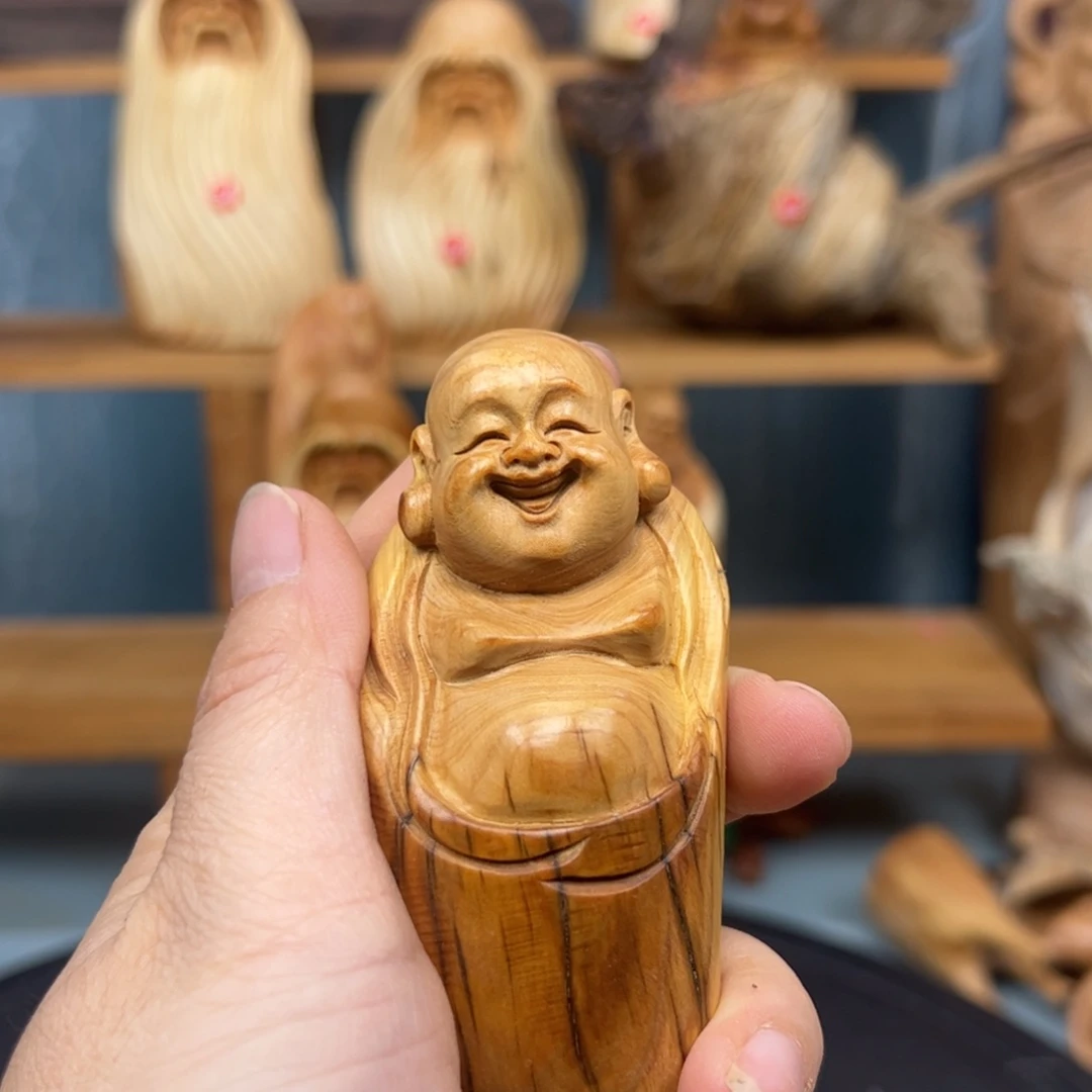 木崖柏木摆件手把件