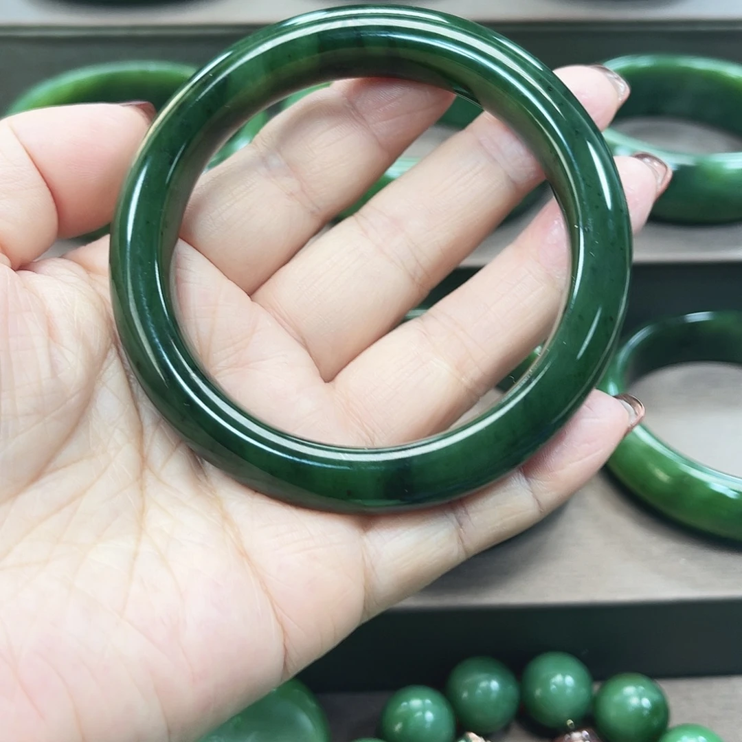 和田玉（碧玉）未镶嵌手镯59.3