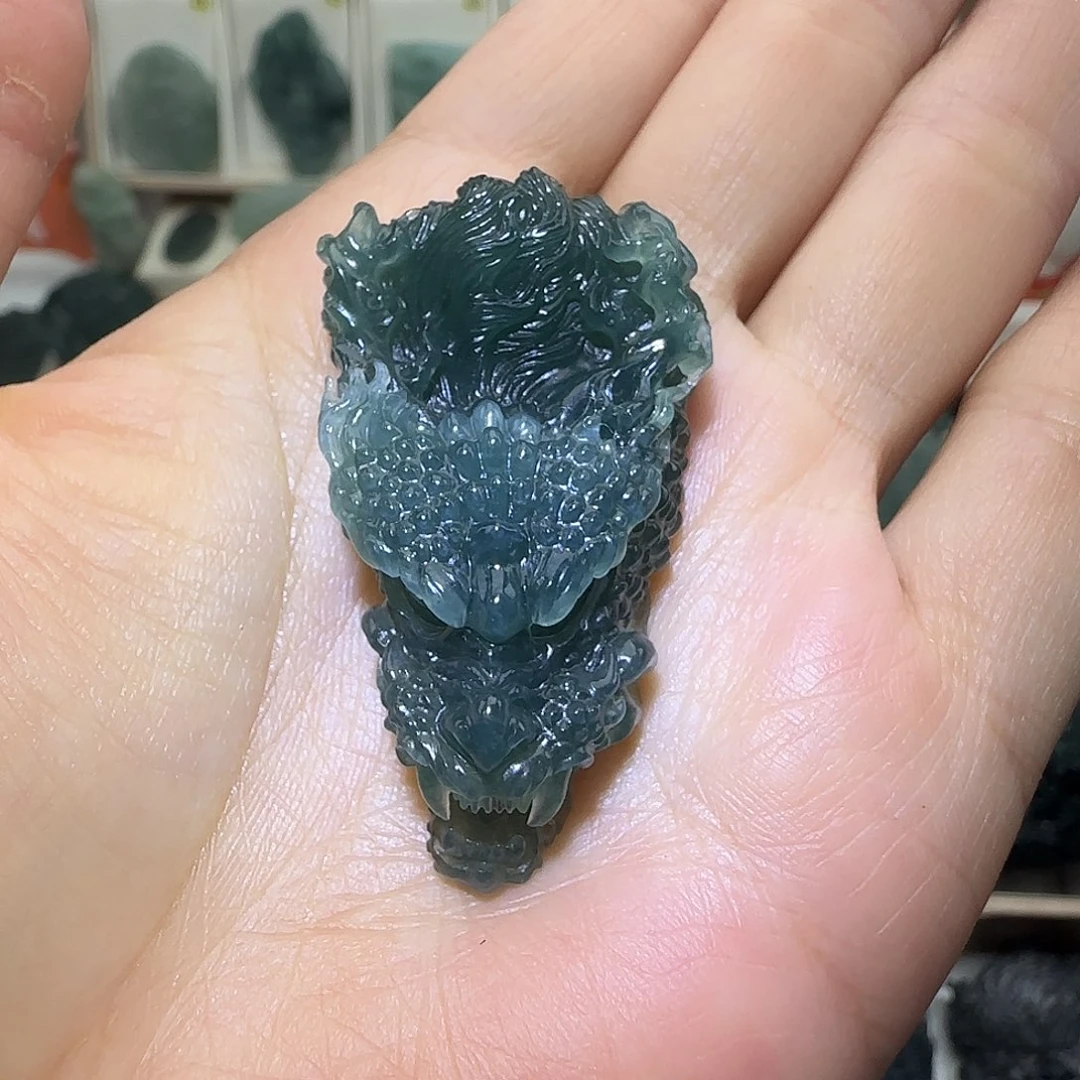 定制翡翠未镶嵌大威天龙翡翠定制
