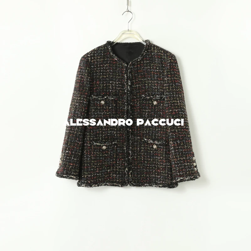 AP洛哥43140WX【黑标/落日烟火】意大利MOESSMER绵羊毛气质小香外套